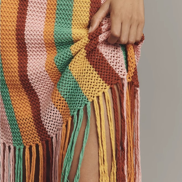 NWT Farm Rio x Anthropologie Sleeveless Stripe Midi Dress M - Picture 3 of 7